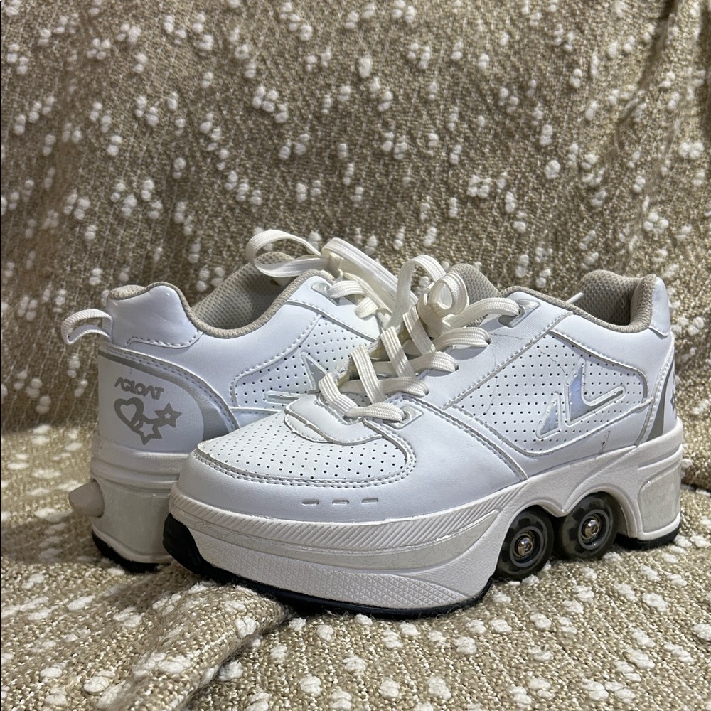 AGLOAT Sneakers with Roller Wheels, women’s 7